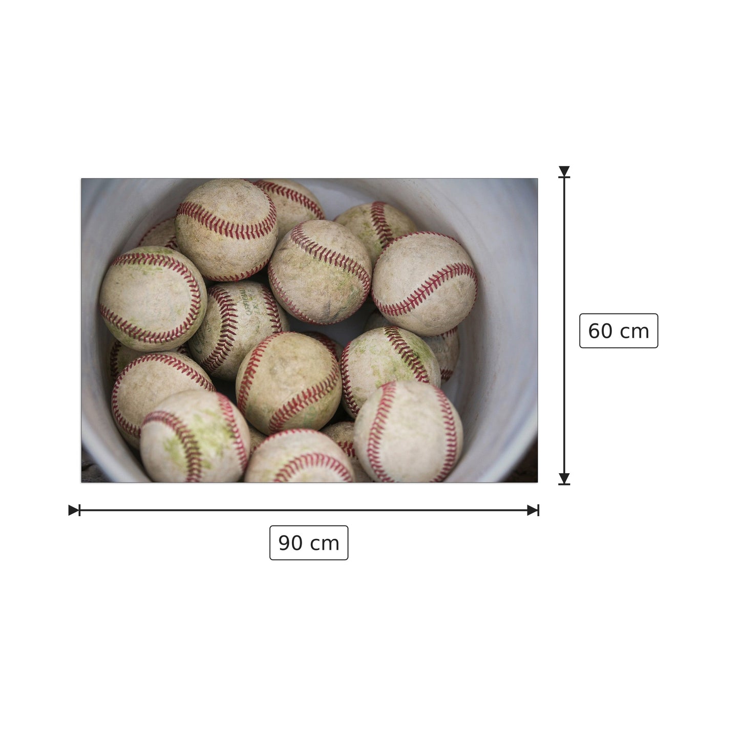 Baseball - Art Studio - cm 90x60 - Pannello in MDF