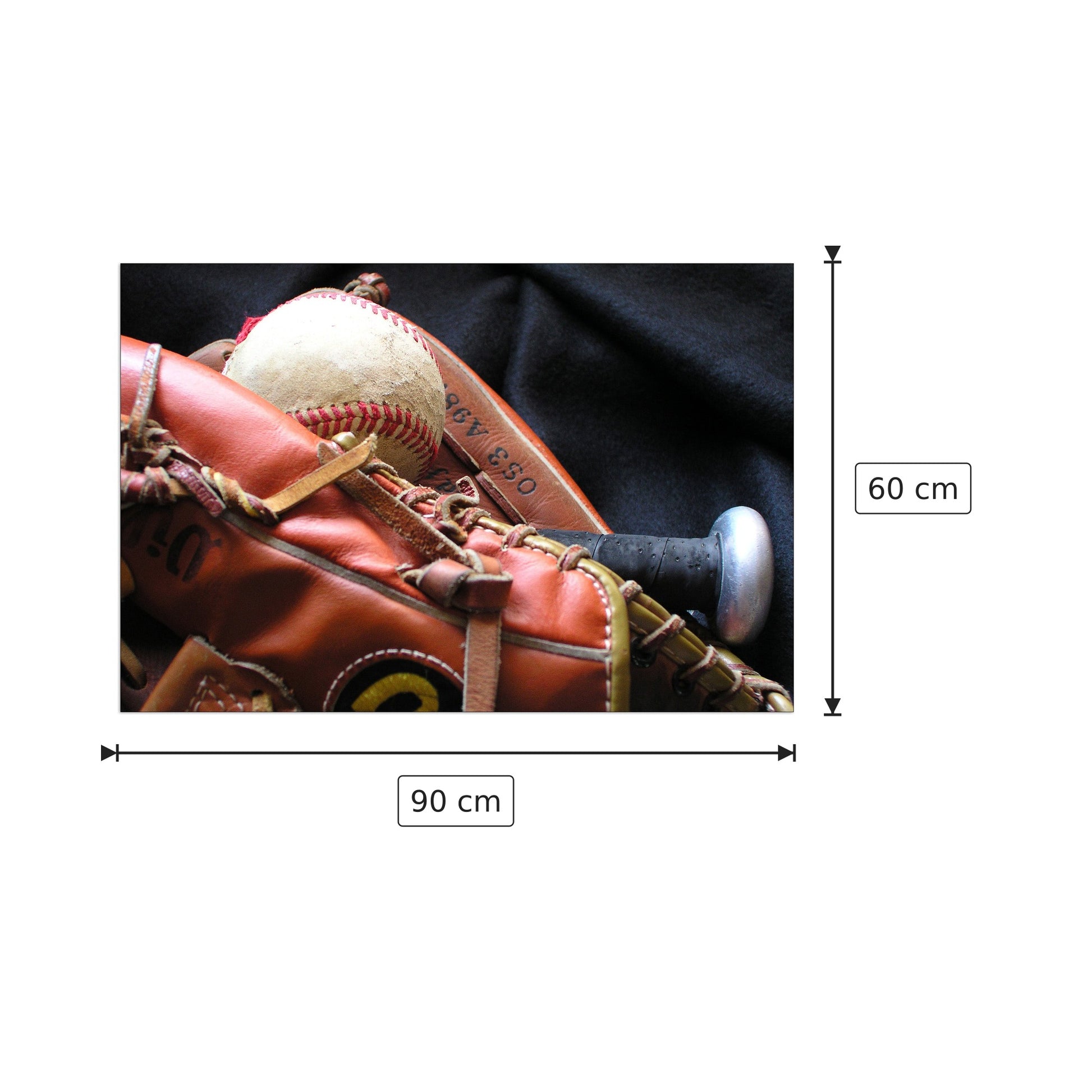 Baseball - Art Studio - cm 90x60 - Pannello in MDF