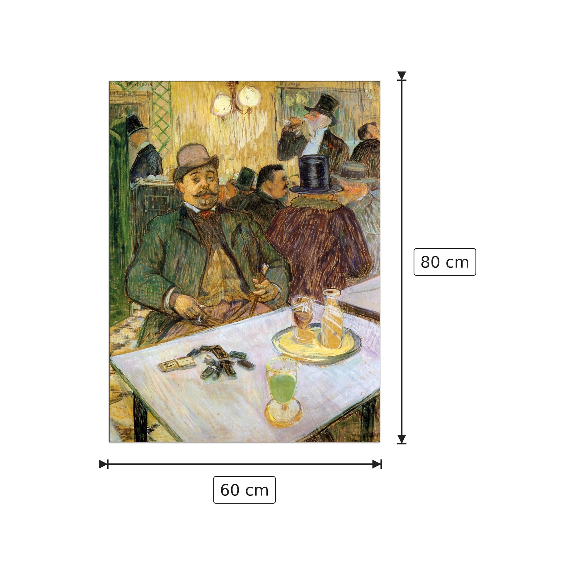 Signor Boileau - Toulouse-Lautrec - cm 60x80 - Pannello in MDF