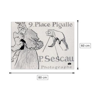 Il fotografo Sescau - Toulouse-Lautrec - cm 80x60 - Pannello in MDF