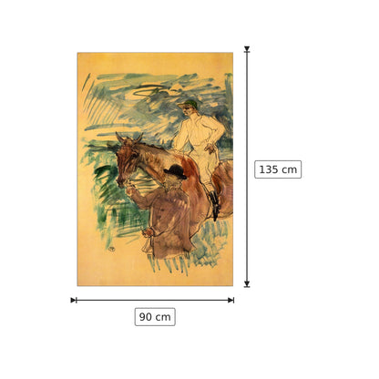 Jockey II - Toulouse-Lautrec - cm 90x135 - Pannello in MDF
