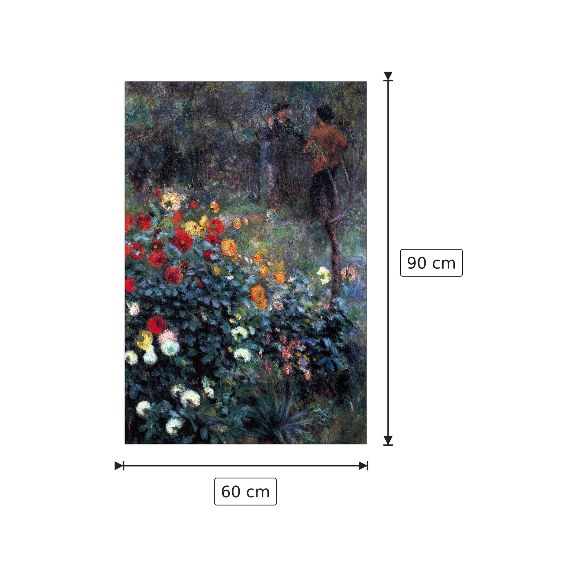 Giardino in rue Cortot, Montmartre - Renoir Pierre-Auguste - cm 60x90 - Pannello in MDF