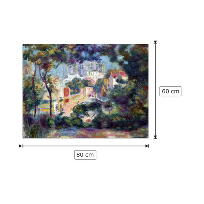 Paesaggio con vista della Basilica del Sacro Cuore - Renoir Pierre-Auguste - cm 80x60 - Pannello in MDF