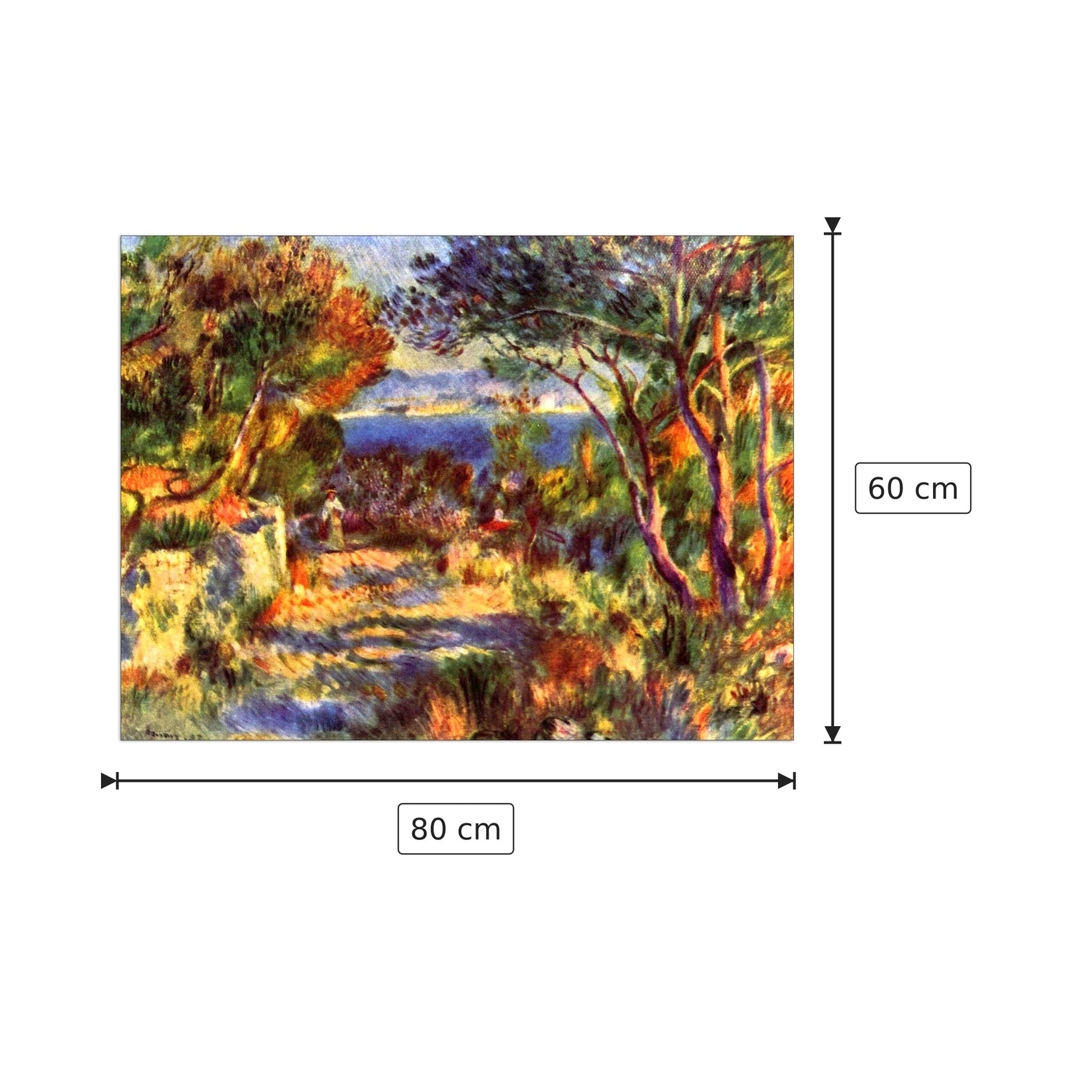 Le Staque - Renoir Pierre-Auguste - cm 80x60 - Pannello in MDF