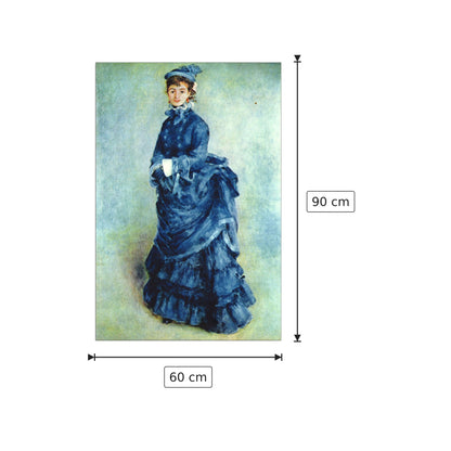 La signora in blu - Renoir Pierre-Auguste - cm 60x90 - Pannello in MDF