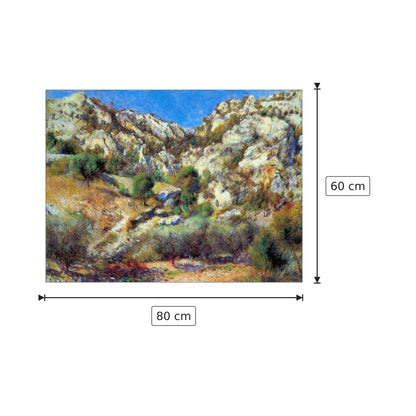 Rocce a L'Estage - Renoir Pierre-Auguste - cm 80x60 - Pannello in MDF
