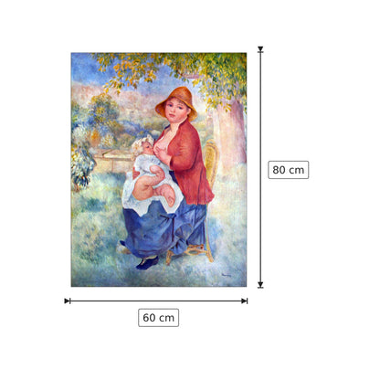 La maternità - Renoir Pierre-Auguste - cm 60x80 - Pannello in MDF