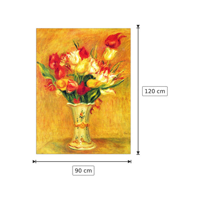 Tulipani in un vaso - Renoir Pierre-Auguste - cm 90x120 - Pannello in MDF