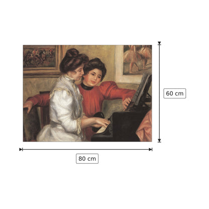 Yvonne e Christine Lerolle al pianoforte - Renoir Pierre-Auguste - cm 80x60 - Pannello in MDF