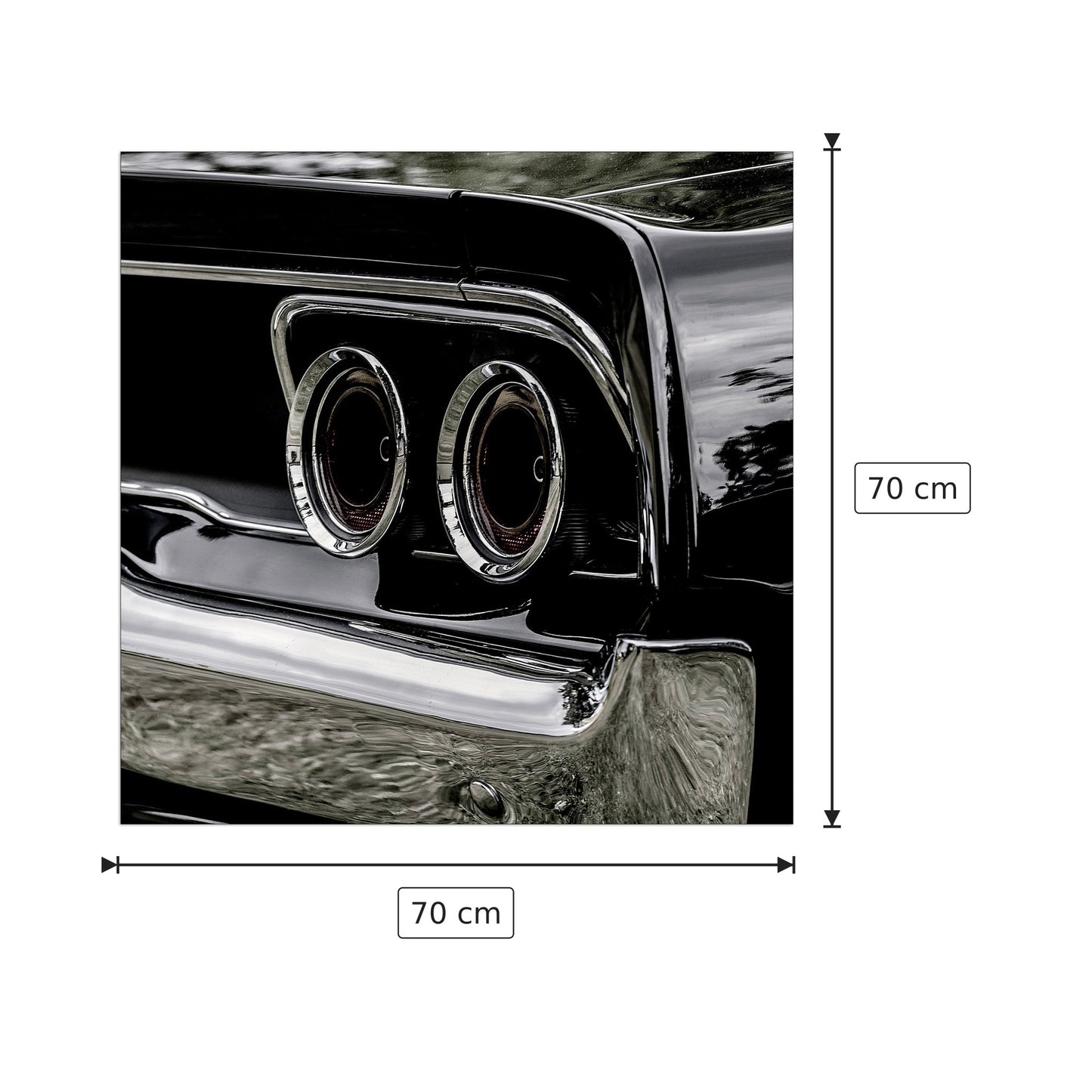 Auto americana - Art Studio - cm 70x70 - Pannello in MDF