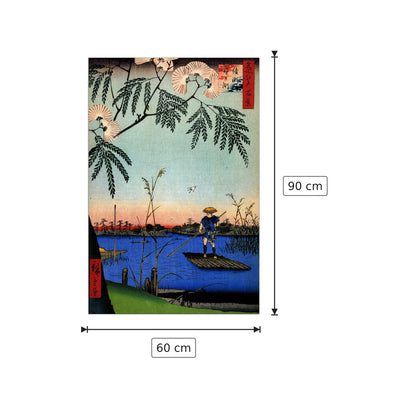 Fiume Ayase - Hiroshige Utagawa - cm 60x90 - Pannello in MDF