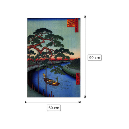 I cinque pini - Hiroshige Utagawa - cm 60x90 - Pannello in MDF