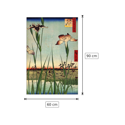 Giardino di iris - Hiroshige Utagawa - cm 60x90 - Pannello in MDF