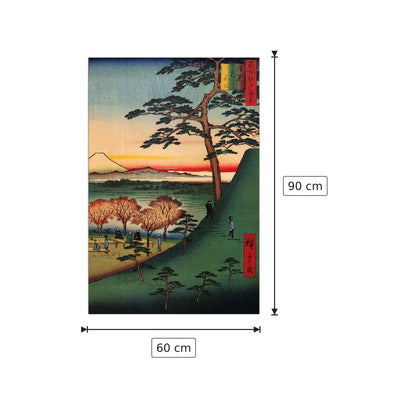 Fuji originale, Meguro - Hiroshige Utagawa - cm 60x90 - Pannello in MDF