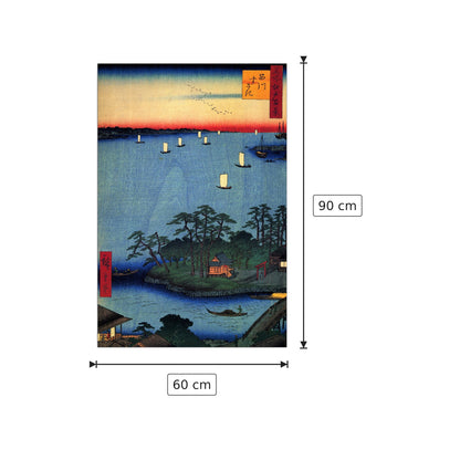Shinagawa Susaki - Hiroshige Utagawa - cm 60x90 - Pannello in MDF
