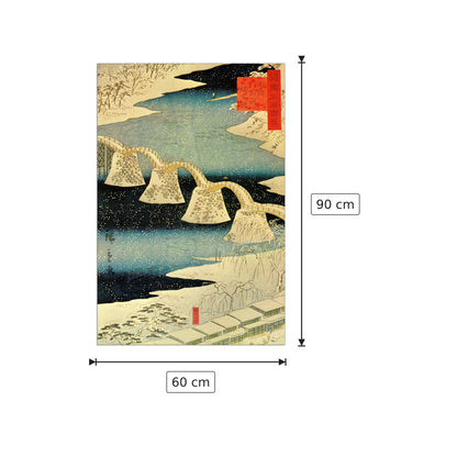 Neve - Hiroshige Utagawa - cm 60x90 - Pannello in MDF