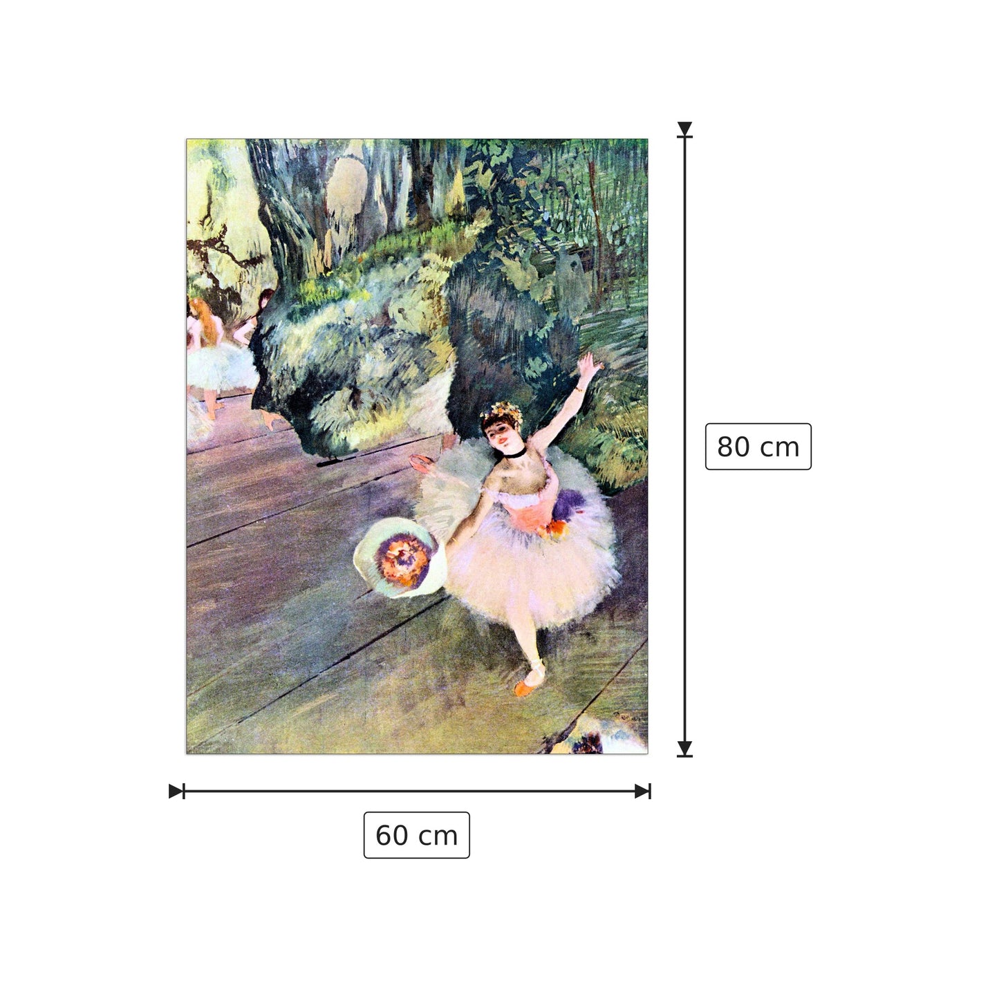 La stella del balletto - Degas Edgar - cm 60x80 - Pannello in MDF
