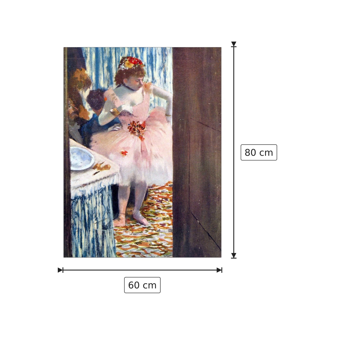 Ballerina in loggia - Degas Edgar - cm 60x80 - Pannello in MDF