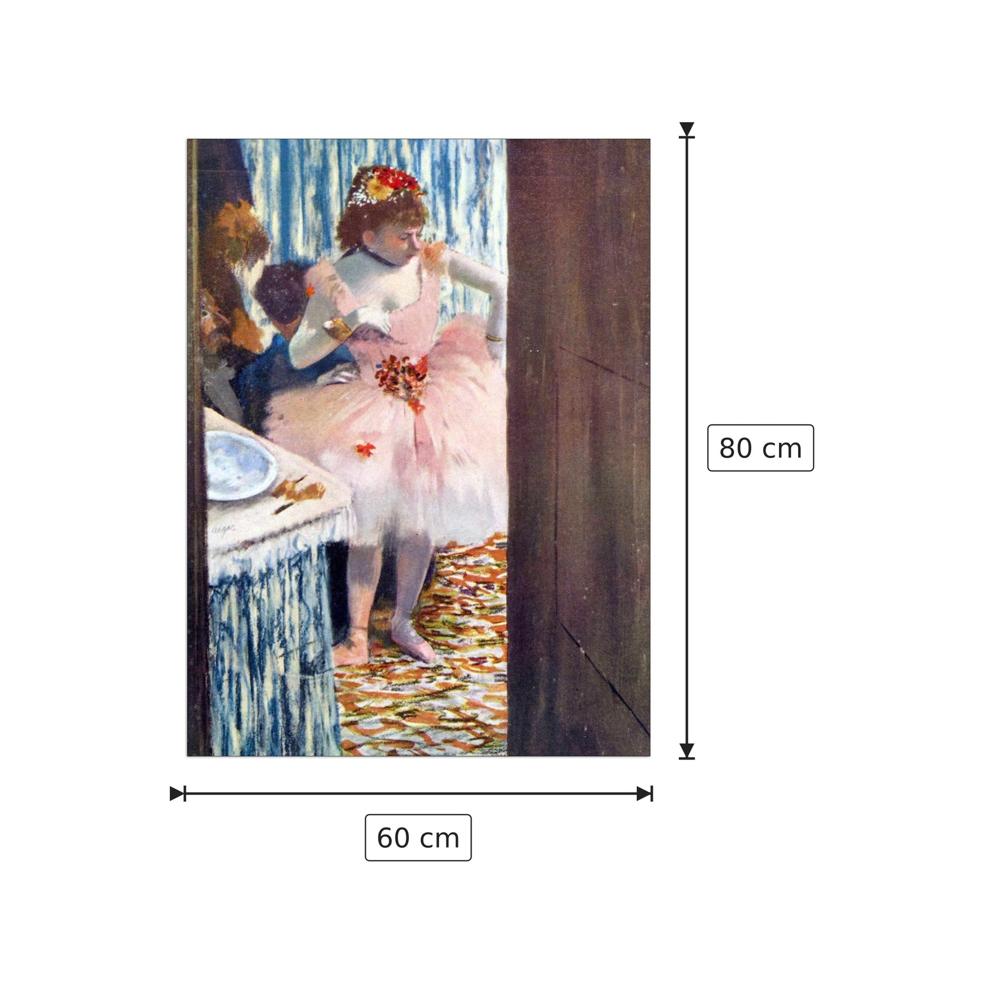 Ballerina in loggia - Degas Edgar - cm 60x80 - Pannello in MDF