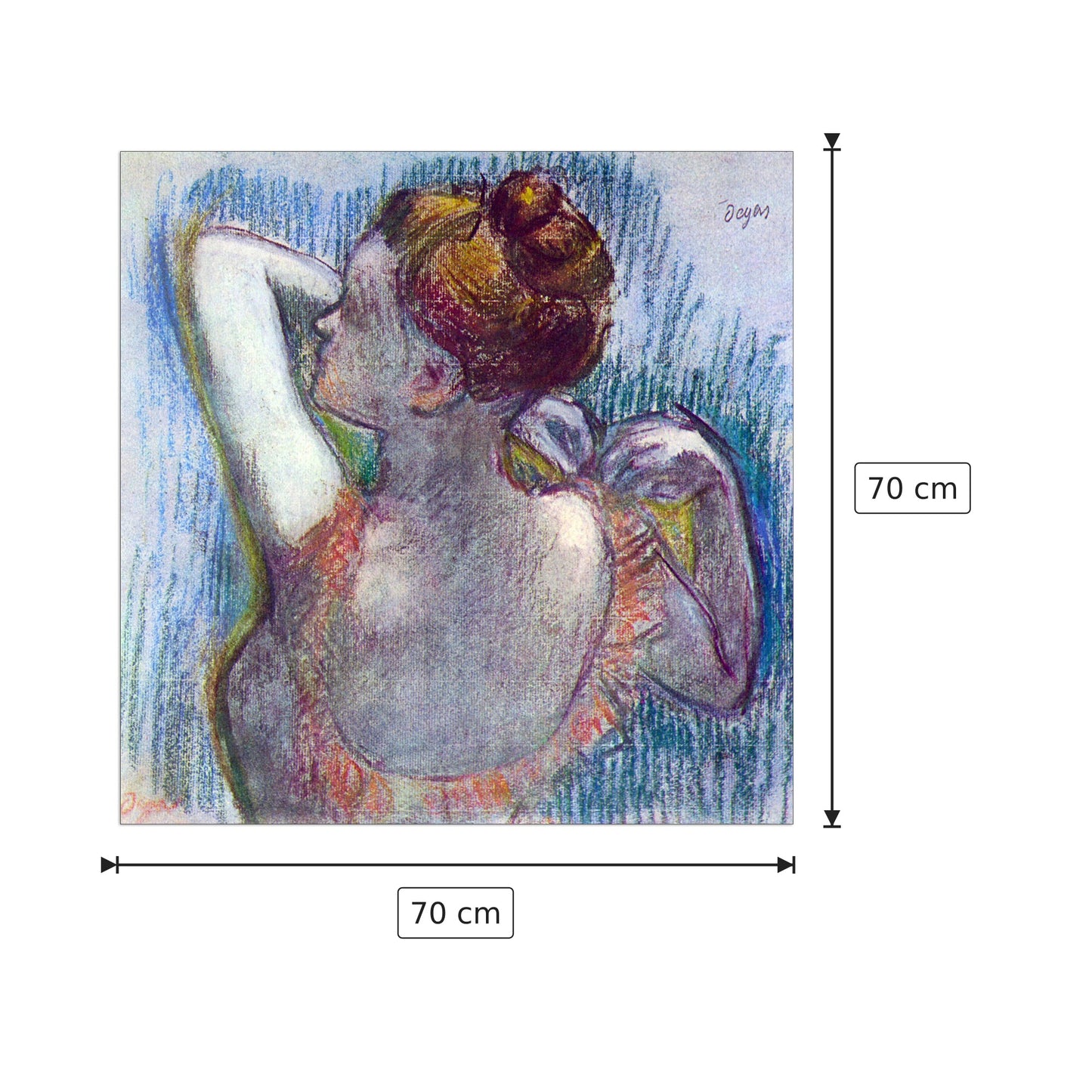 Ballerina - Degas Edgar - cm 70x70 - Pannello in MDF