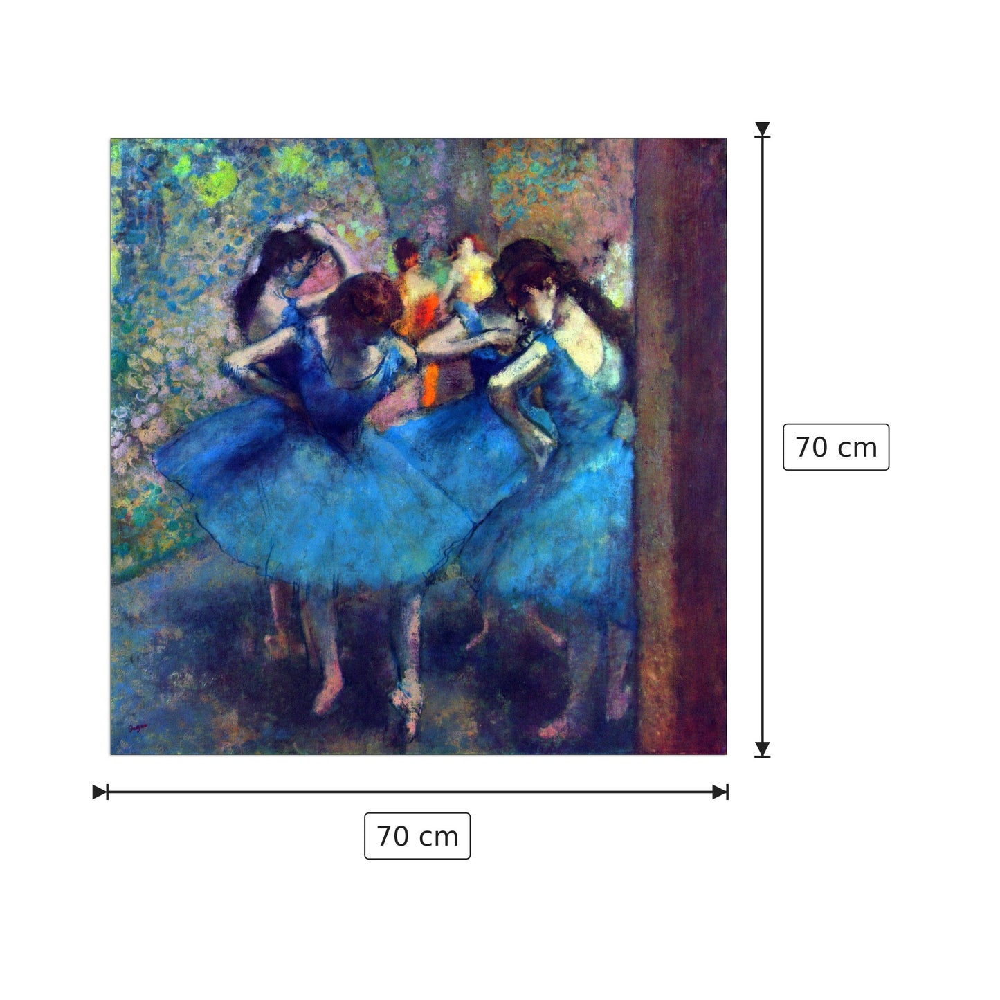 Ballerina 1 - Degas Edgar - cm 70x70 - Pannello in MDF