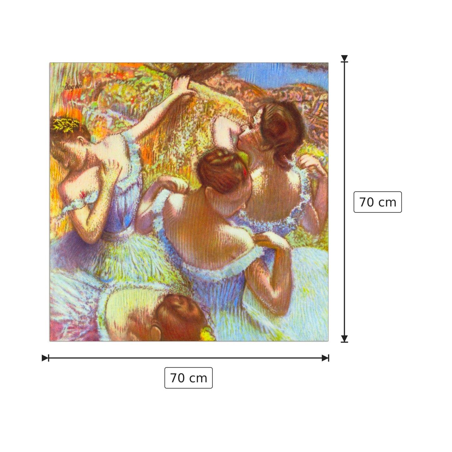 Ballerina in blu - Degas Edgar - cm 70x70 - Pannello in MDF