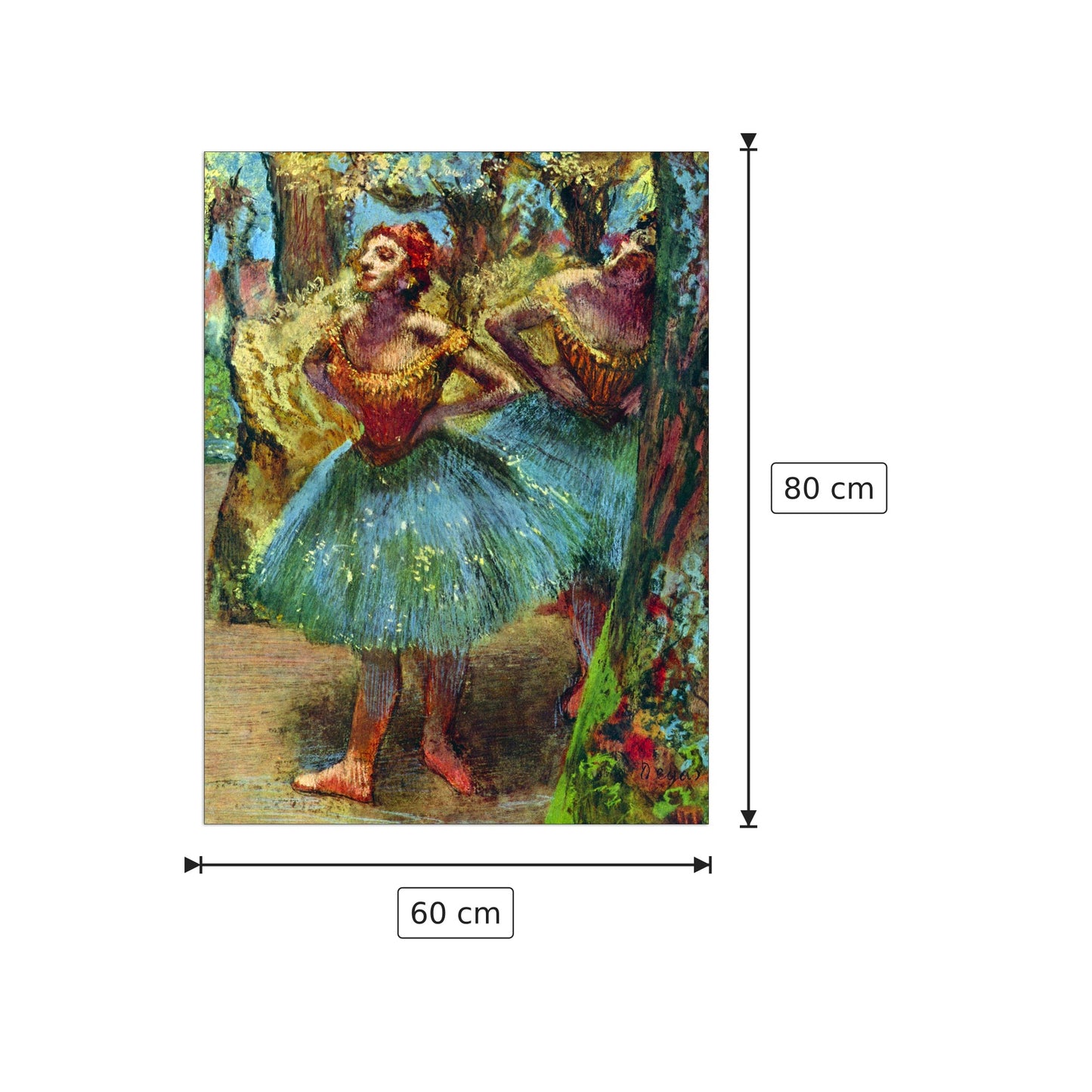 Ballerina 2 - Degas Edgar - cm 60x80 - Pannello in MDF