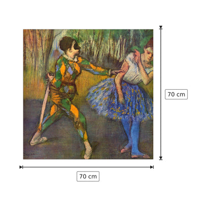 Arlecchino e Colombina - Degas Edgar - cm 70x70 - Pannello in MDF