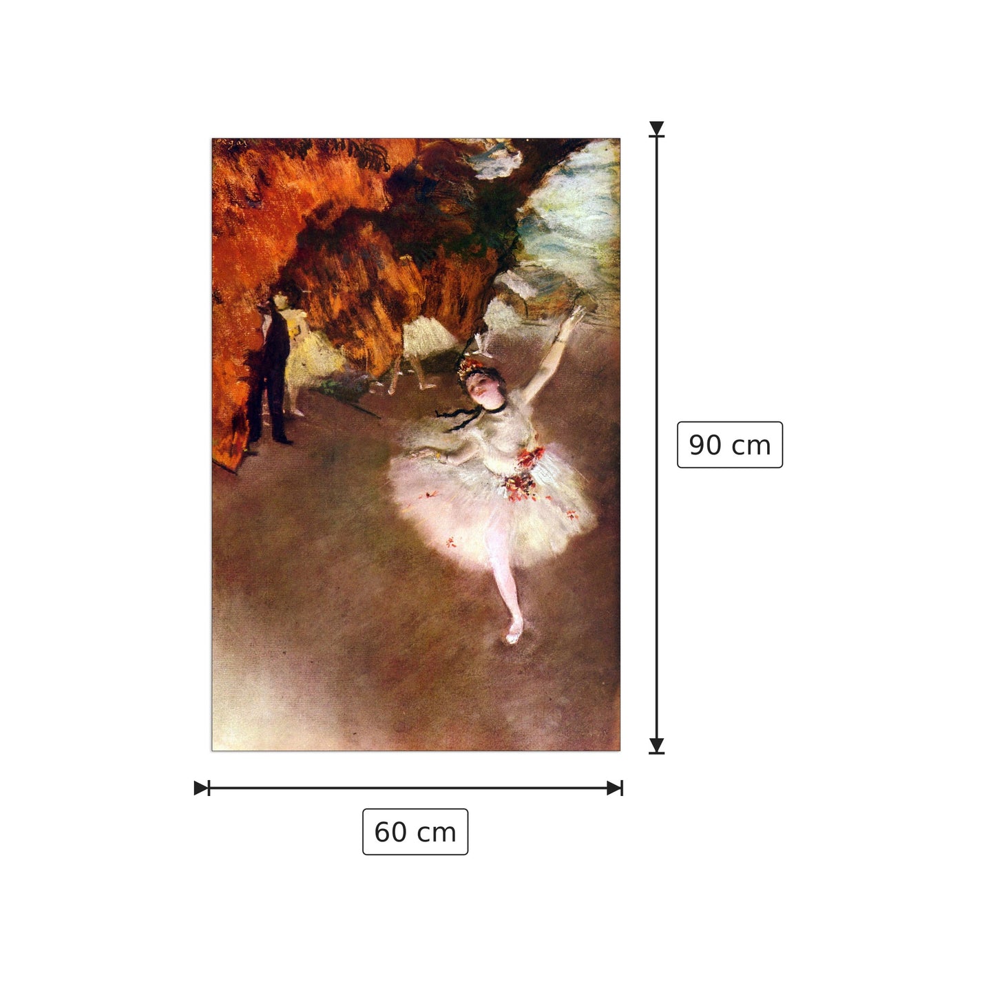 Prima ballerina - Degas Edgar - cm 60x90 - Pannello in MDF