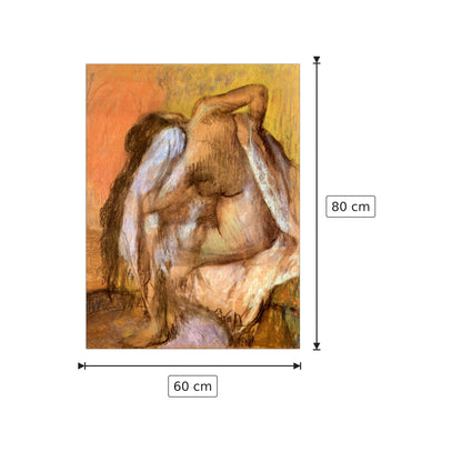 Nudo che si asciuga il collo - Degas Edgar - cm 60x80 - Pannello in MDF