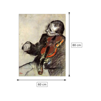 Studio di violinista - Degas Edgar - cm 60x80 - Pannello in MDF