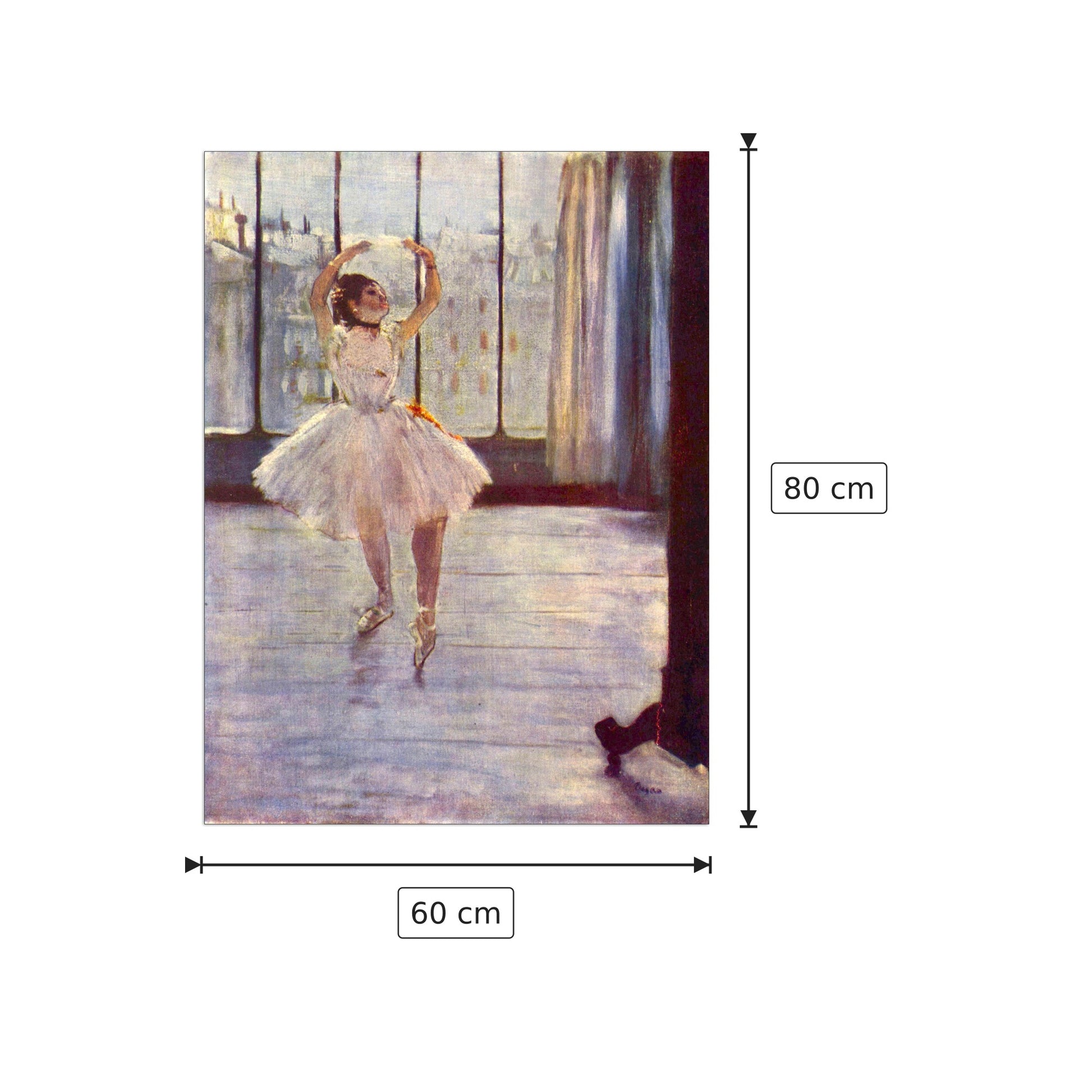 La ballerina dal fotografo - Degas Edgar - cm 60x80 - Pannello in MDF