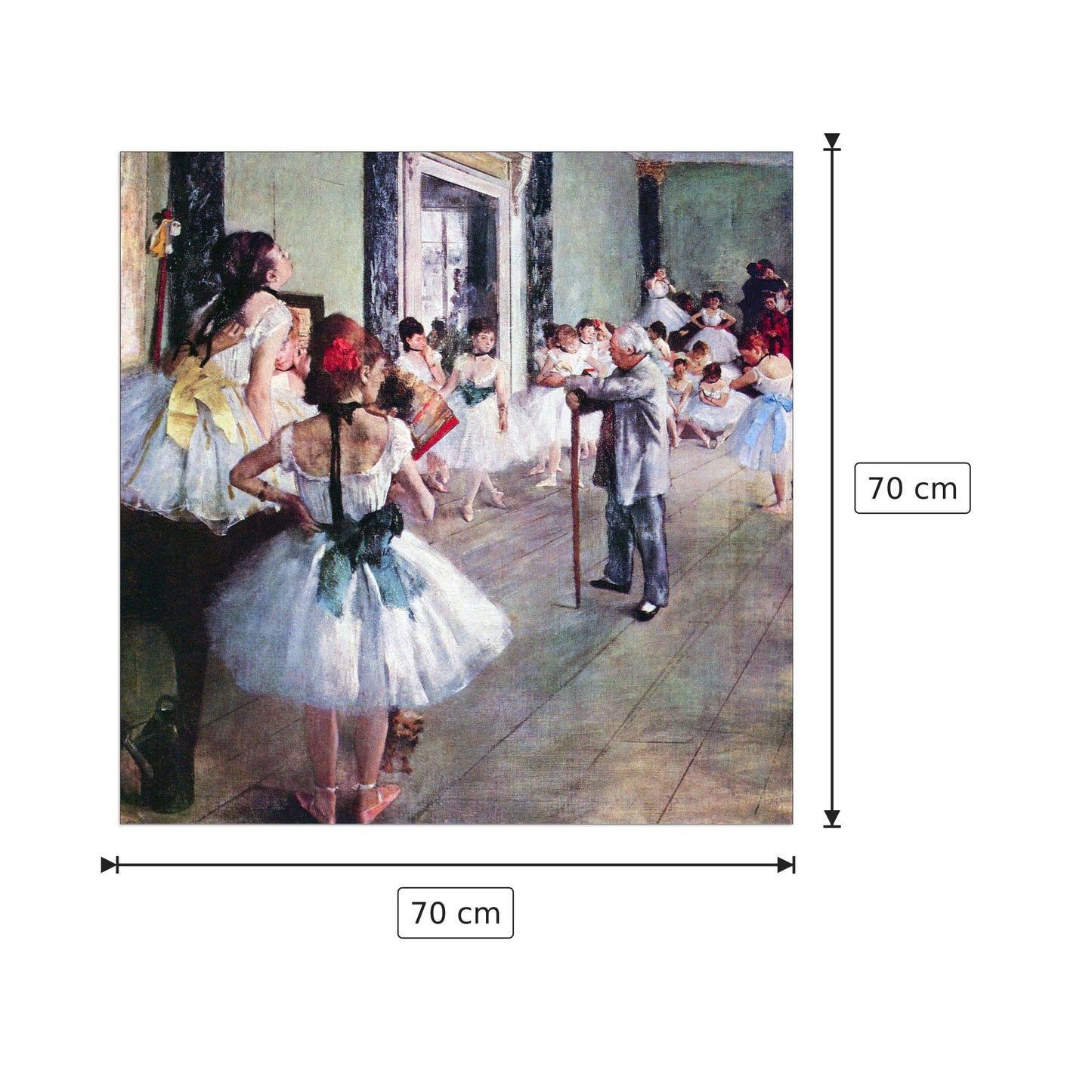 La lezione di danza - Degas Edgar - cm 70x70 - Pannello in MDF