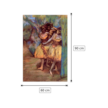 Tre ballerine dietro le quinte - Degas Edgar - cm 60x90 - Pannello in MDF
