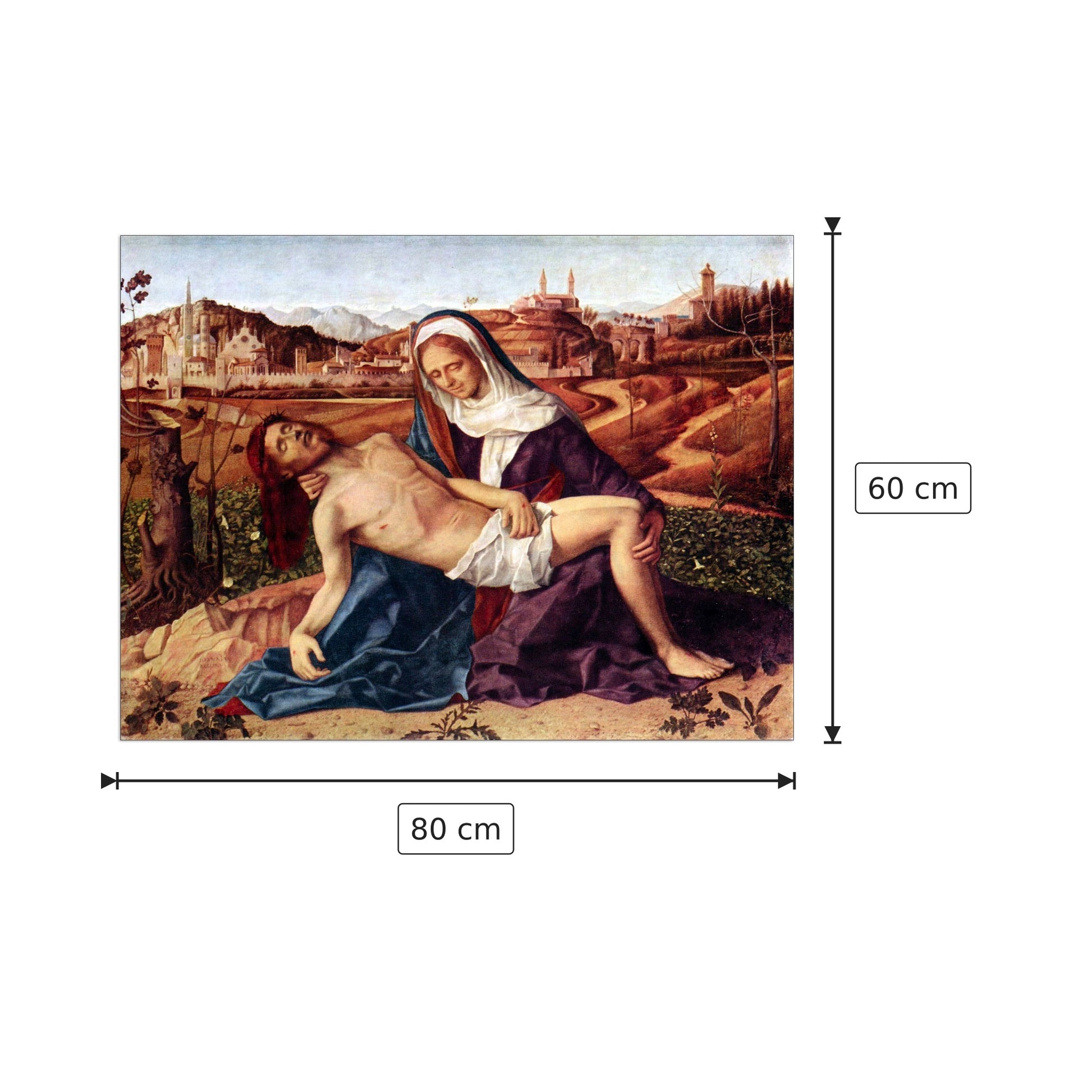 Pietà I - Bellini Giovanni - cm 80x60 - Pannello in MDF