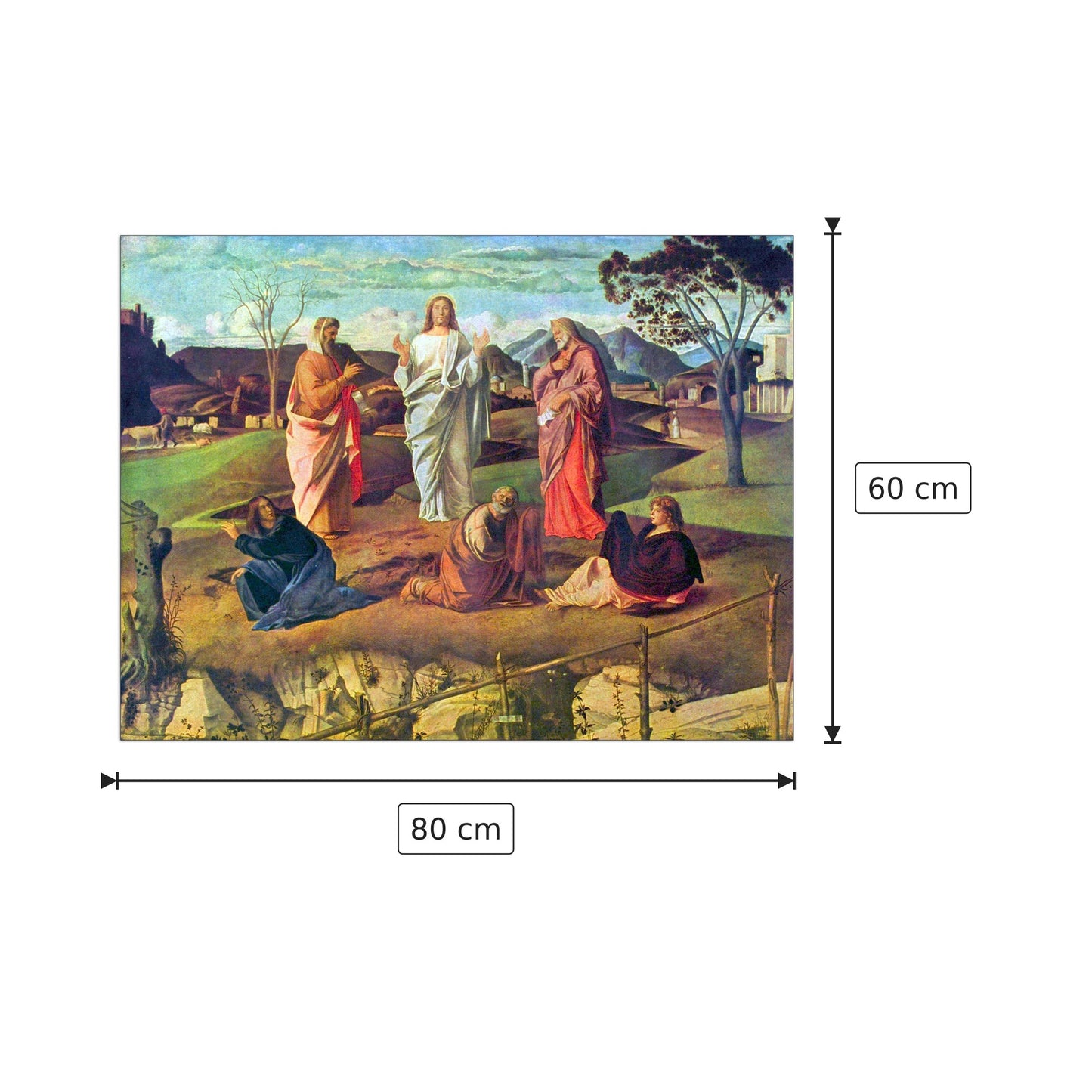 Trasfigurazione di Cristo - Bellini Giovanni - cm 80x60 - Pannello in MDF