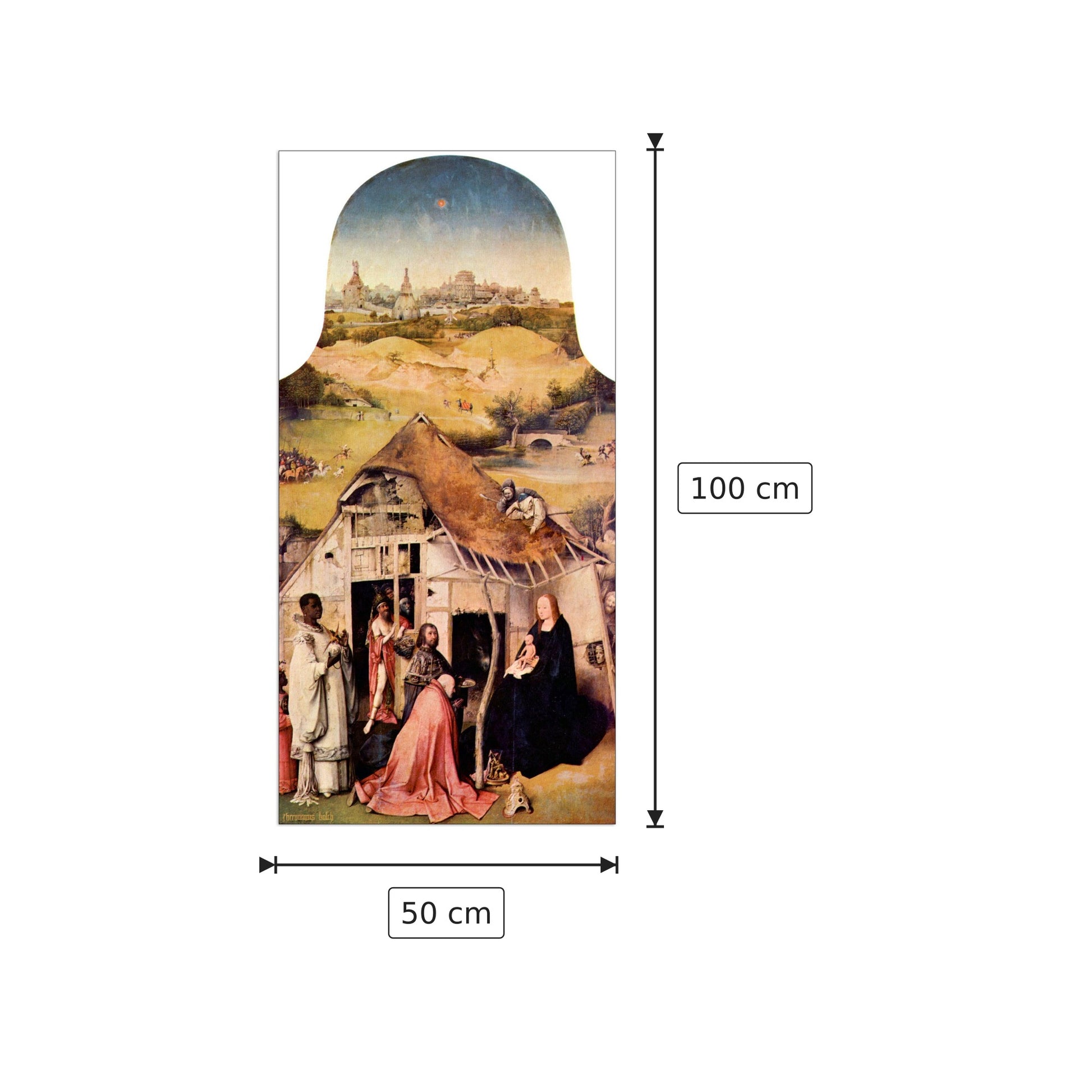 Epifania I - Bosch Hieronymus - cm 50x100 - Pannello in MDF