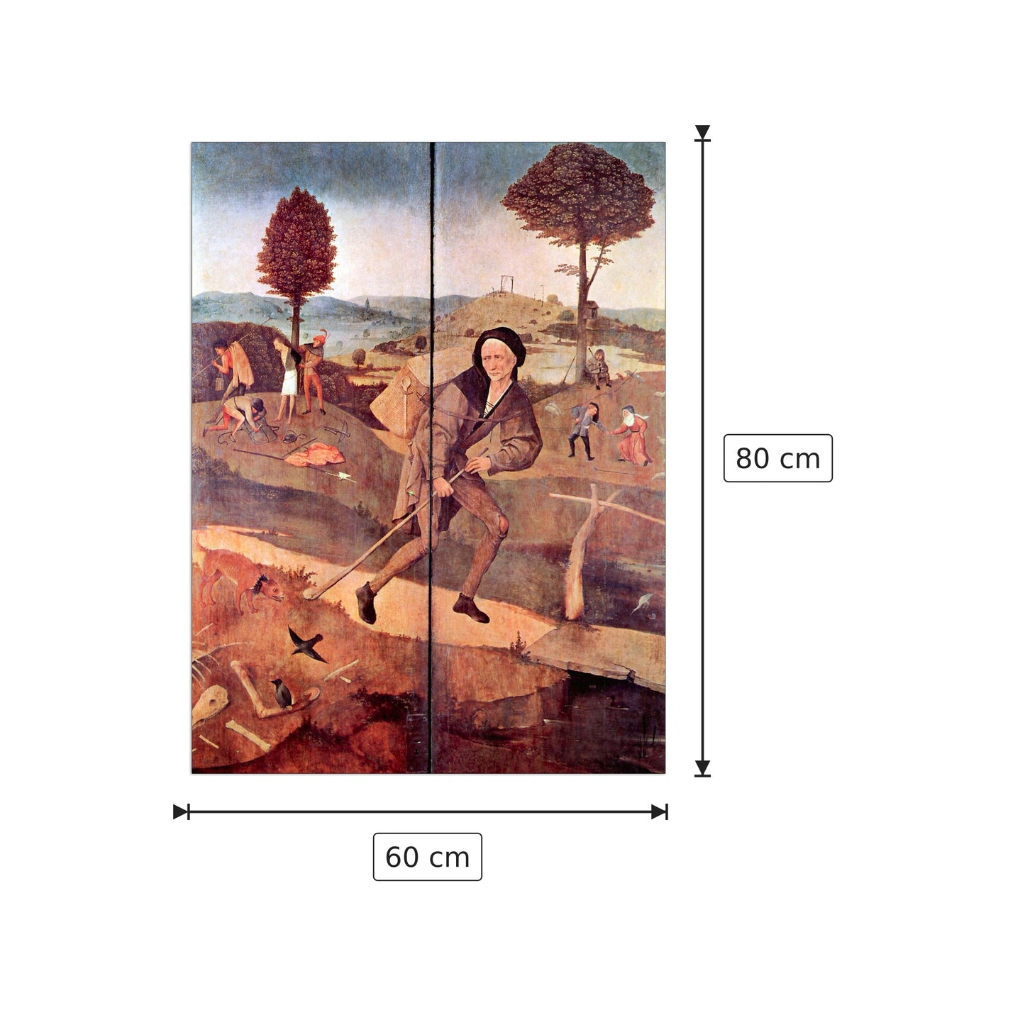 Il pellegrinaggio della vita - Bosch Hieronymus - cm 60x80 - Pannello in MDF