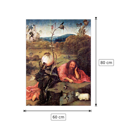 San Giovanni Battista meditante - Bosch Hieronymus - cm 60x80 - Pannello in MDF