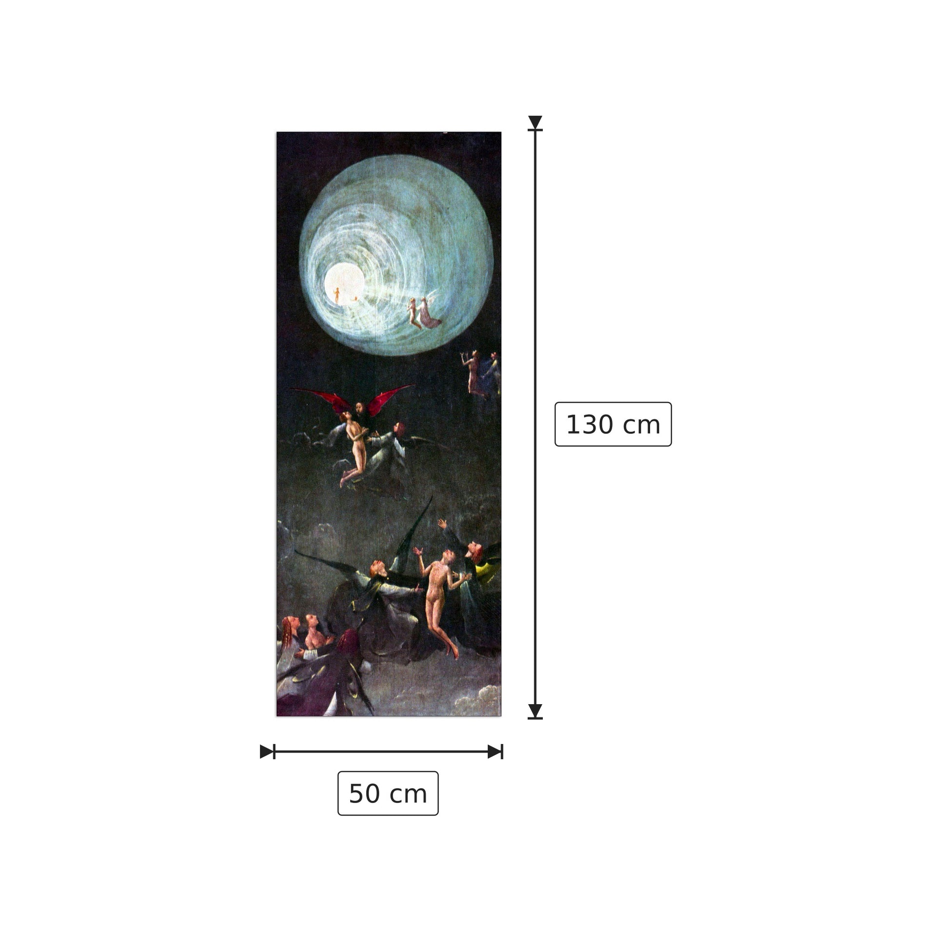 Il volo verso il cielo - Bosch Hieronymus - cm 50x130 - Pannello in MDF