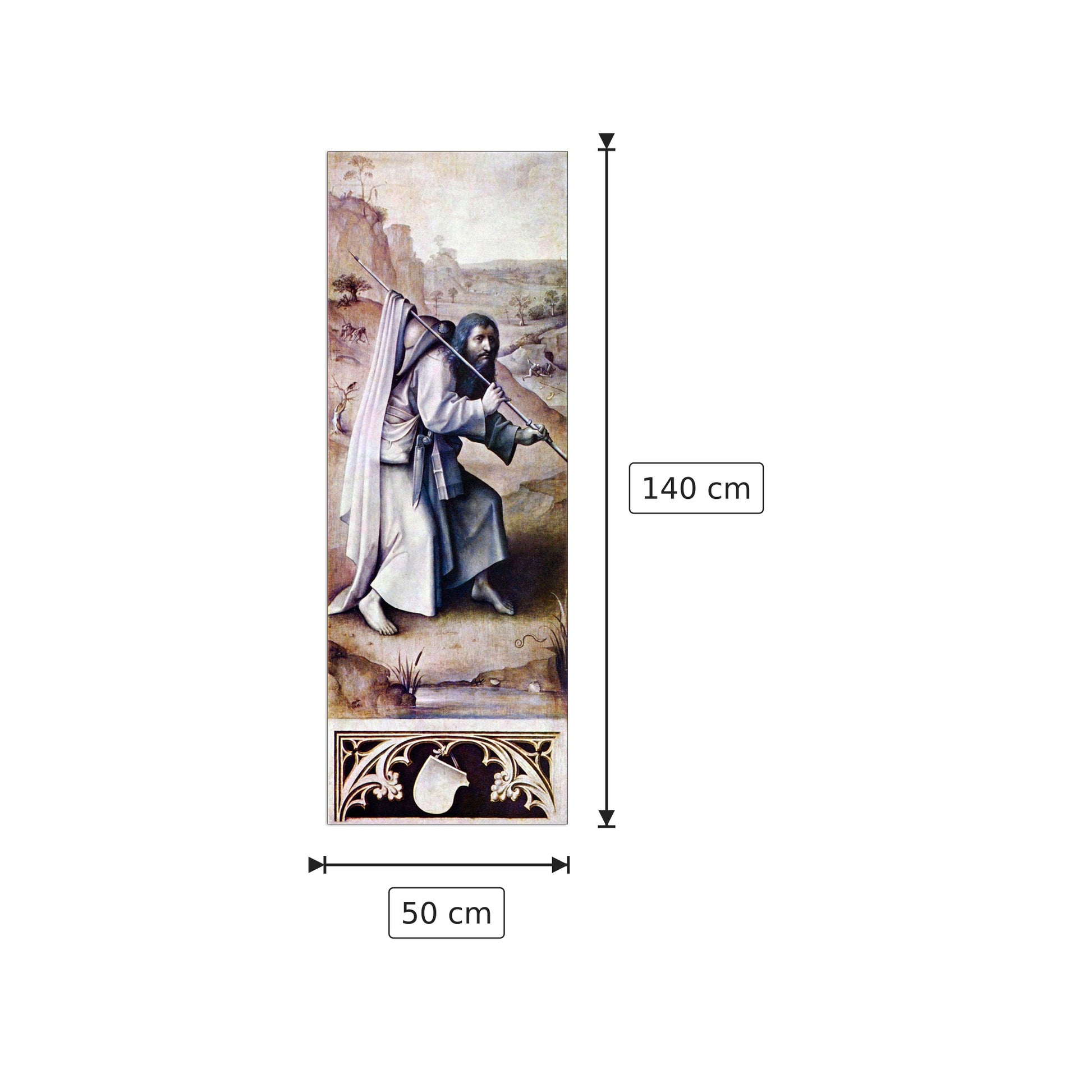 Trittico della corte del mondo - Santiago di Compostela - Bosch Hieronymus - cm 50x140 - Pannello in MDF