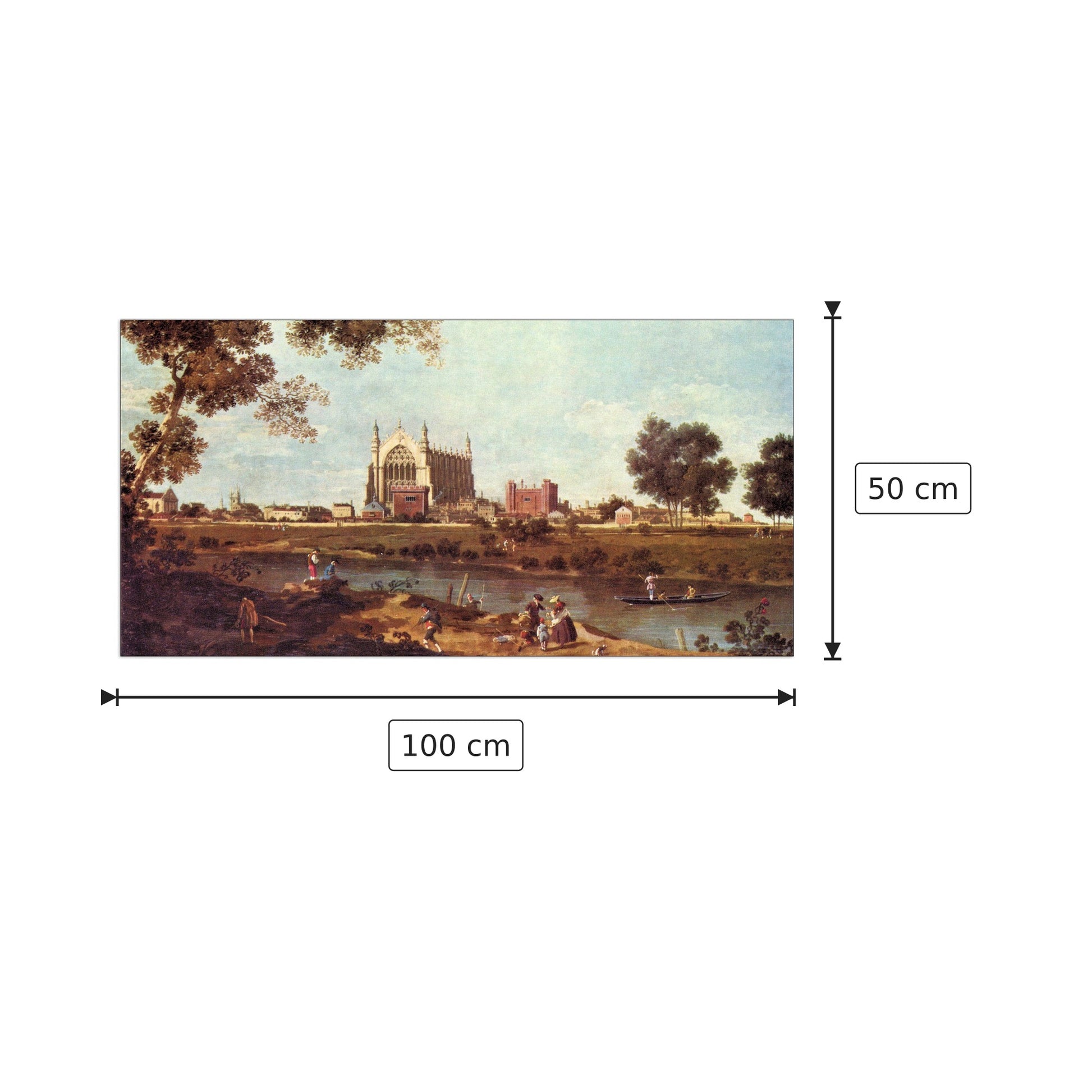Eton College - Canaletto - cm 100x50 - Pannello in MDF