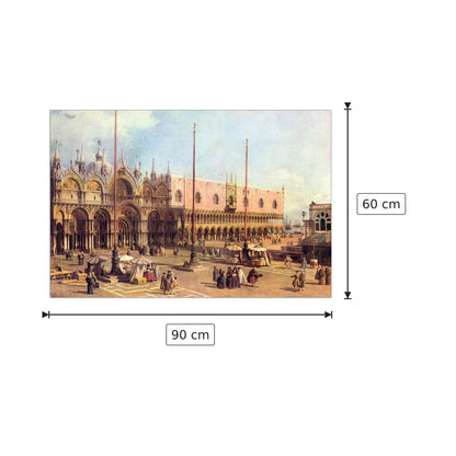 La Piazza San Marco - Canaletto - cm 90x60 - Pannello in MDF