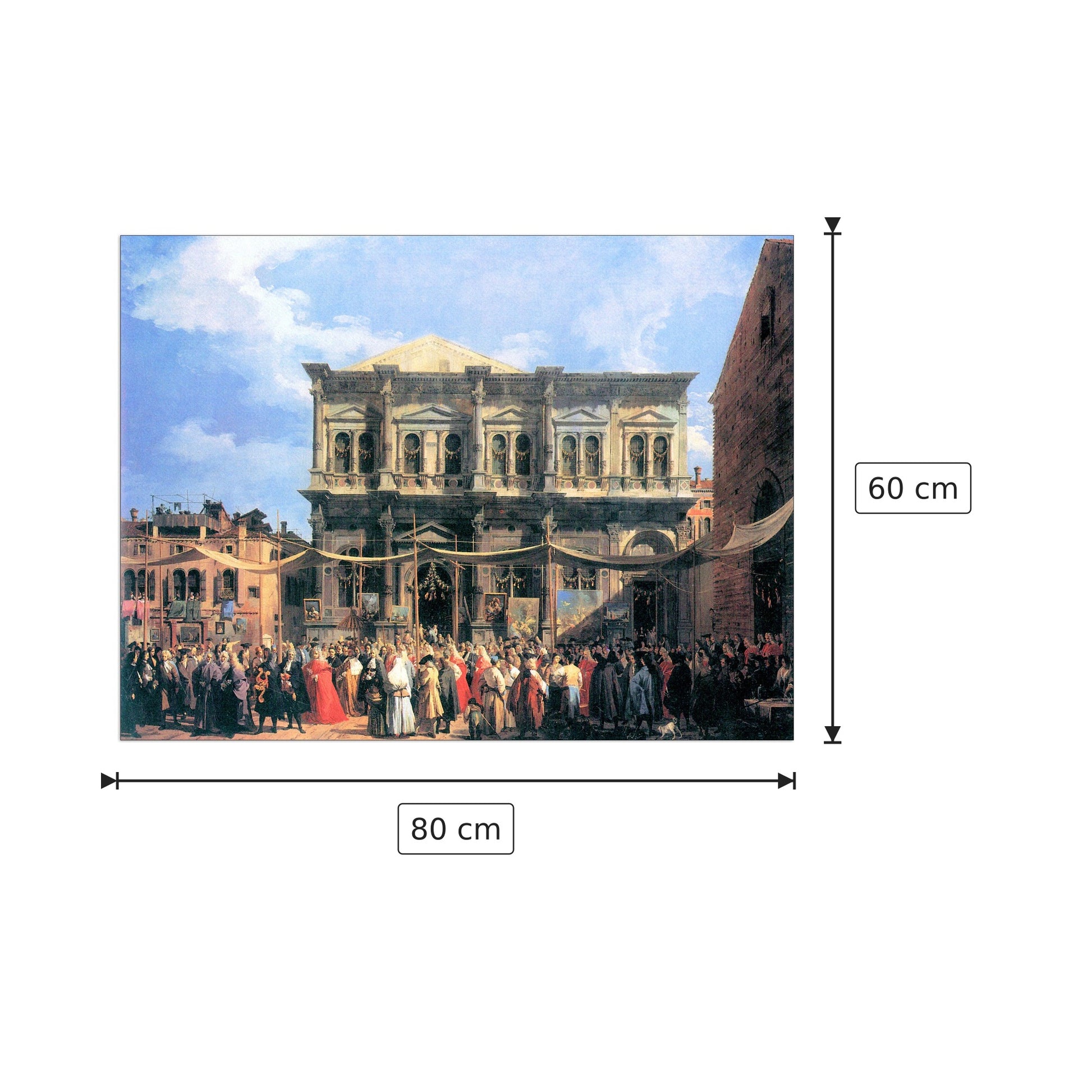 Festa di San Rocco - Canaletto - cm 80x60 - Pannello in MDF