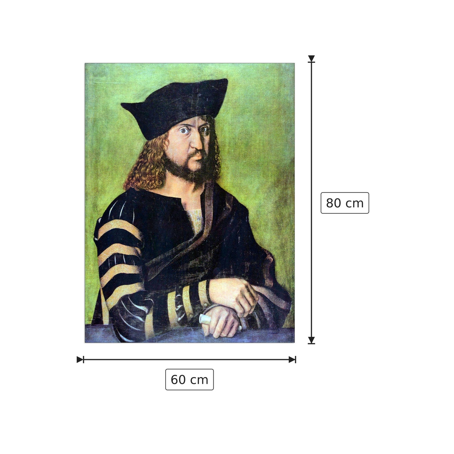 Ritratto di Federico il Saggio - Albrecht Dürer - cm 60x80 - Pannello in MDF