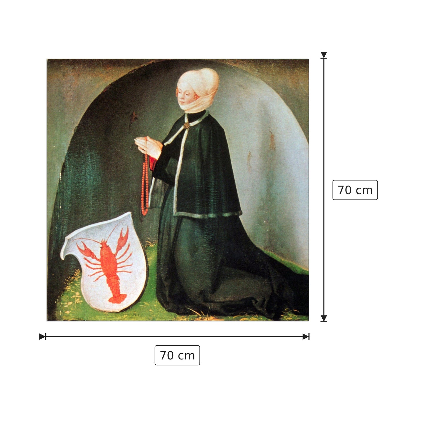 Ritratto di Elsbeth Tucher - Albrecht Dürer - cm 70x70 - Pannello in MDF