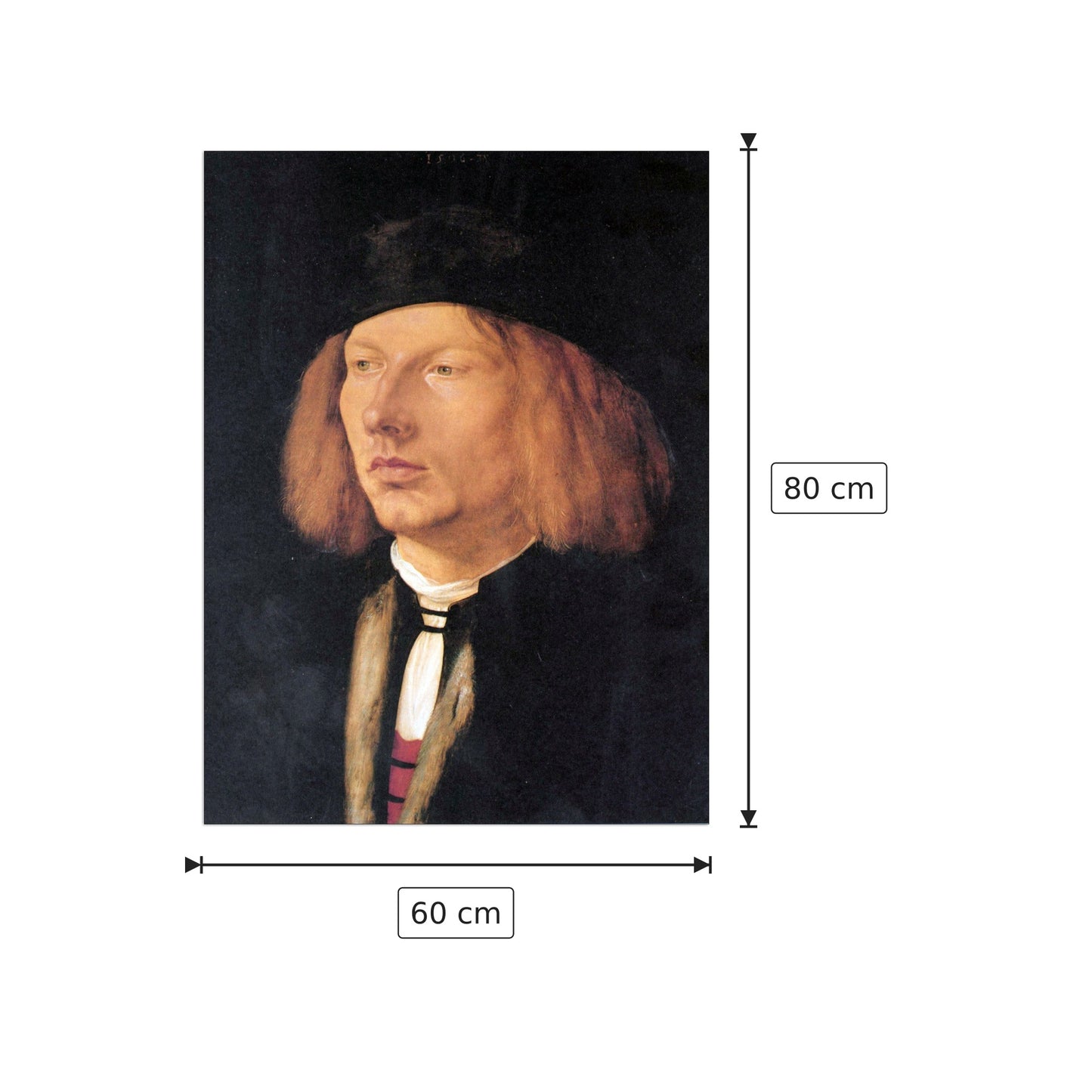 Ritratto di Burkard von Speyer - Albrecht Dürer - cm 60x80 - Pannello in MDF