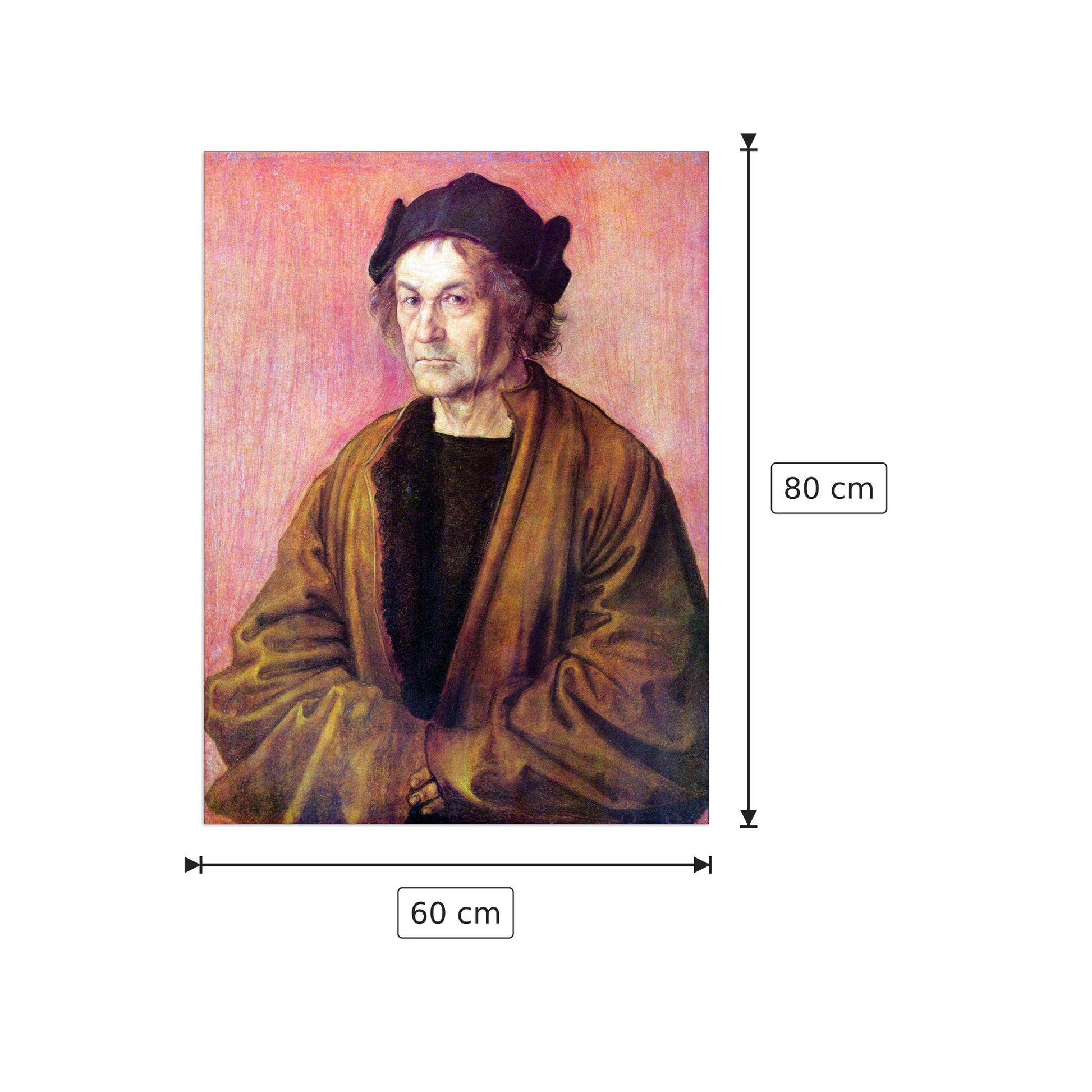 Ritratto di Albrecht Dürer il Vecchio - Albrecht Dürer - cm 60x80 - Pannello in MDF