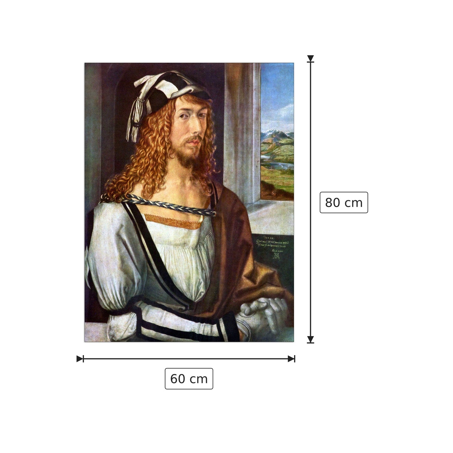 Autoritratto - Albrecht Dürer - cm 60x80 - Pannello in MDF