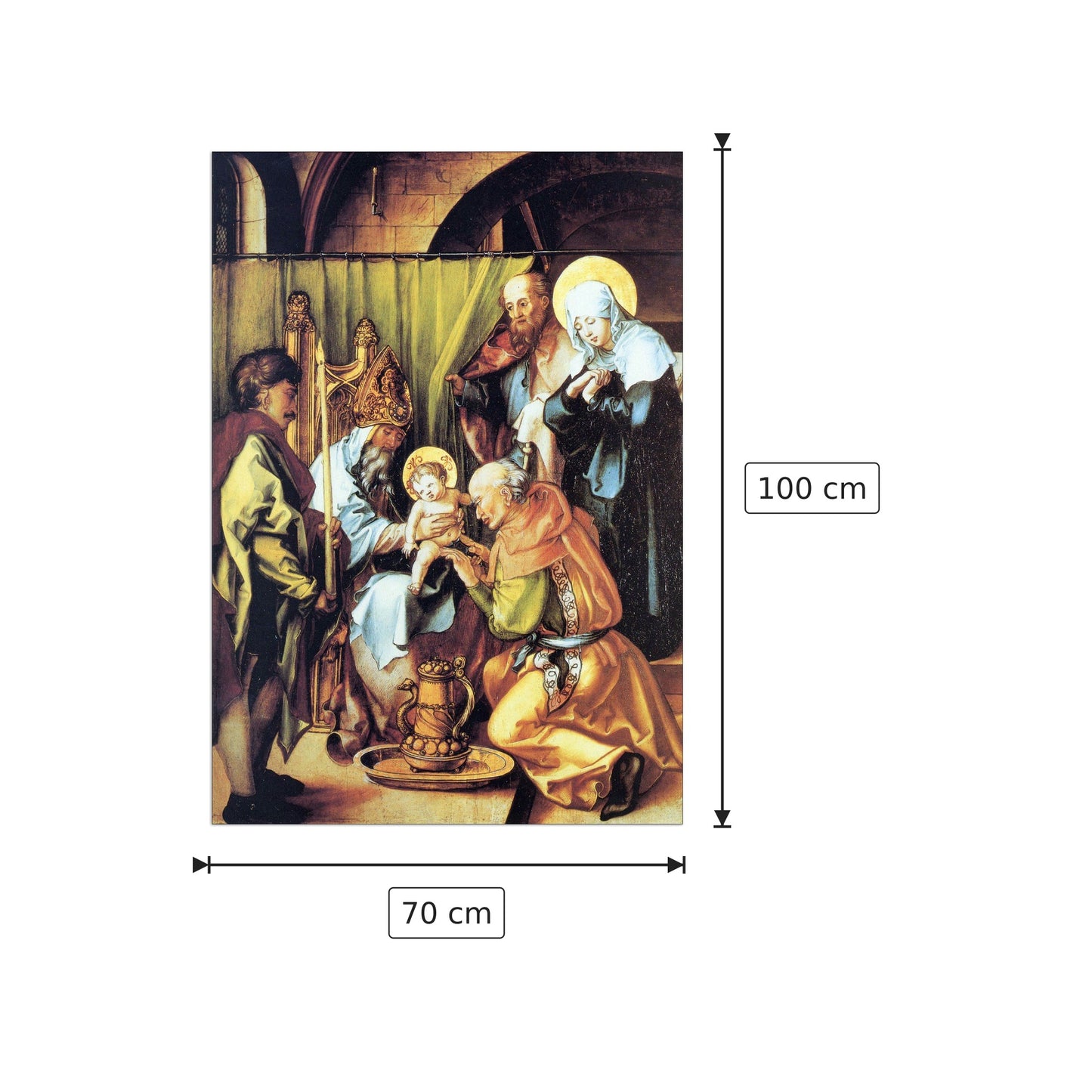 I sette dolori di Maria - Circoncisione - Albrecht Dürer - cm 70x100 - Pannello in MDF
